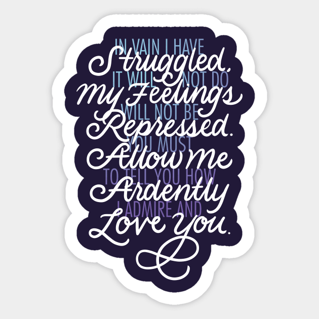 In Vain I Have Struggled Sticker by polliadesign